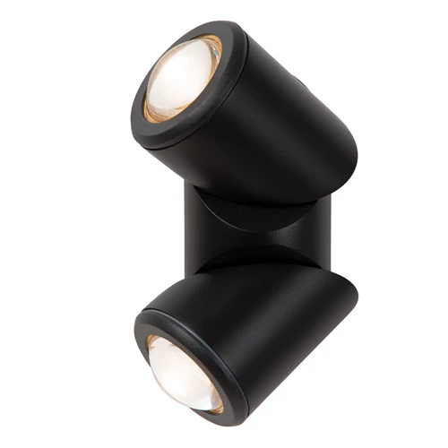 Lucide ERIN - Foco de pared / Lámpara de pared Dentro/Fuera - LED - 2x5W 2700K - IP65 - Negro - detalle 5